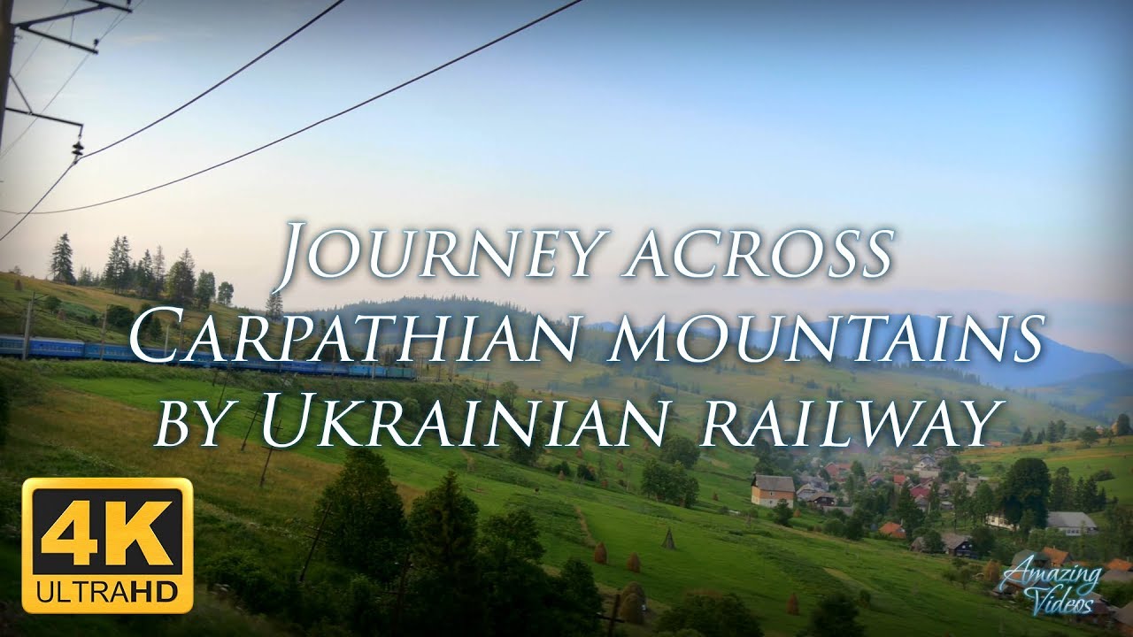 Journey across Carpathian mountains by Ukrainian railway